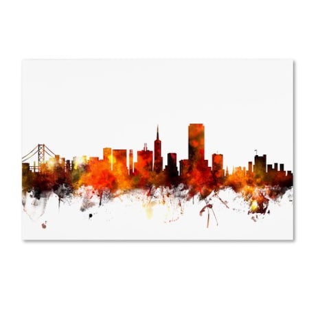 Michael Tompsett 'San Francisco City Skyline III' Canvas Art,16x24